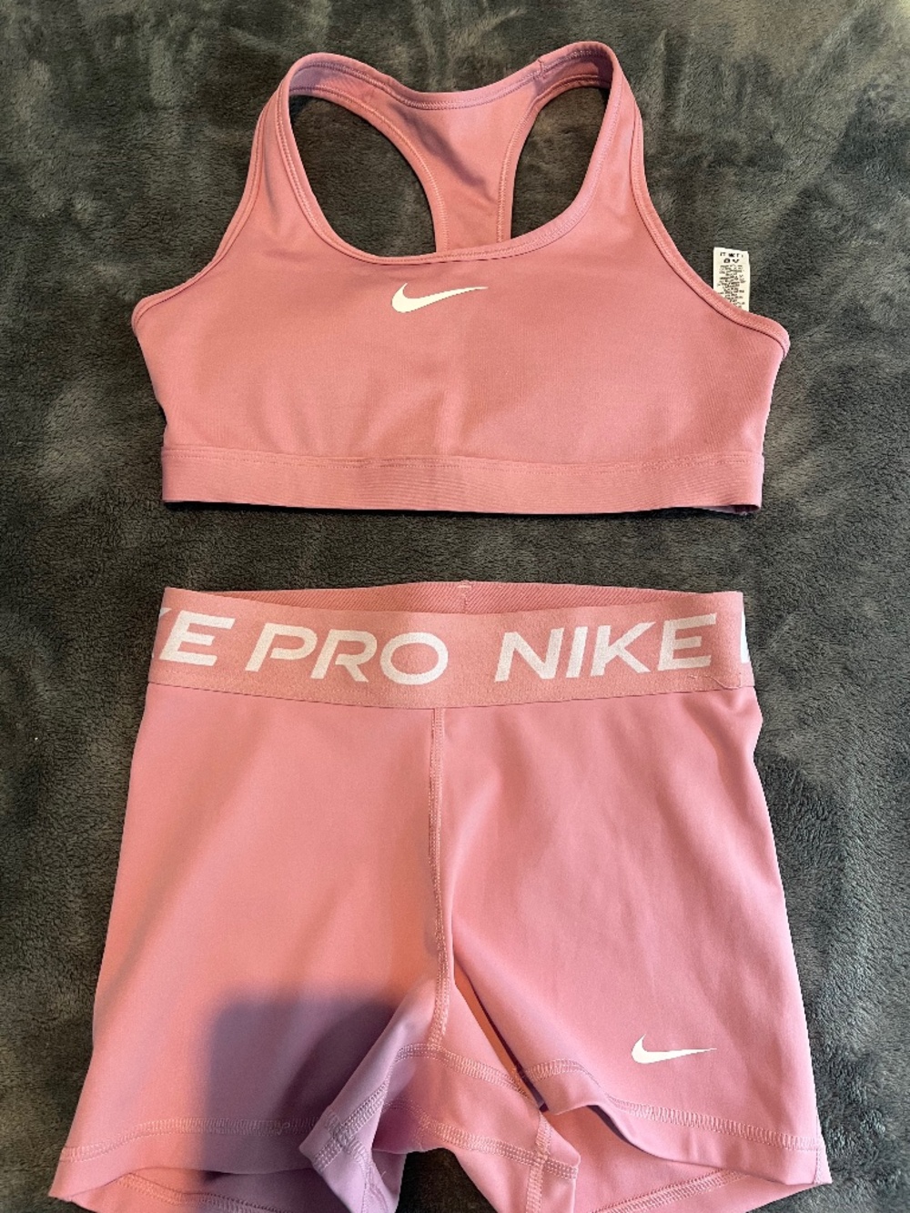 Nike sports bra and shorts